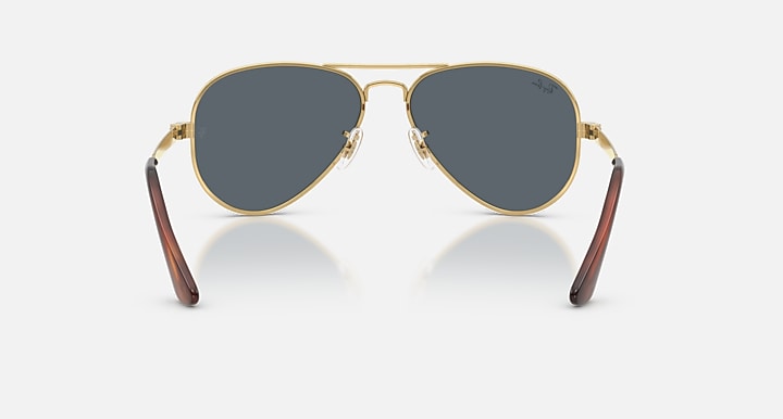 Ray-Ban AVIATOR MAX Arista Gold with Blue Solid Color lenses - Back