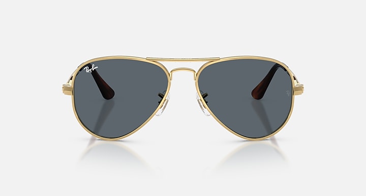 Ray-Ban AVIATOR MAX Arista Gold with Blue Solid Color lenses - Front