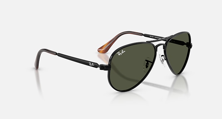 Ray-Ban AVIATOR MAX Black with Green Solid Color lenses - Alternative