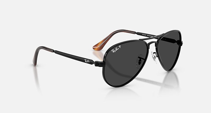 Ray-Ban AVIATOR MAX Black with Black Polarized Solid Color lenses - Alternative