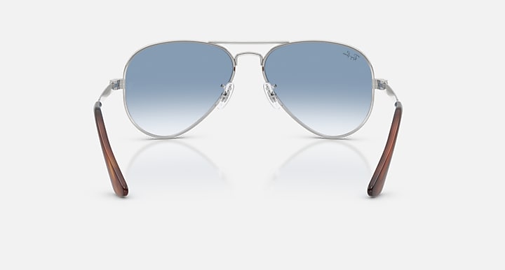 Ray-Ban AVIATOR MAX Silver with Clear Gradient Blue Gradient lenses - Back