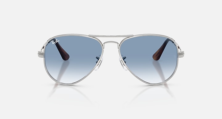 Ray-Ban AVIATOR MAX Silver with Clear Gradient Blue Gradient lenses - Front