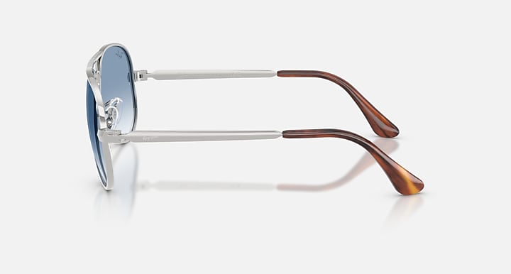 Ray-Ban AVIATOR MAX Silver with Clear Gradient Blue Gradient lenses - Lateral