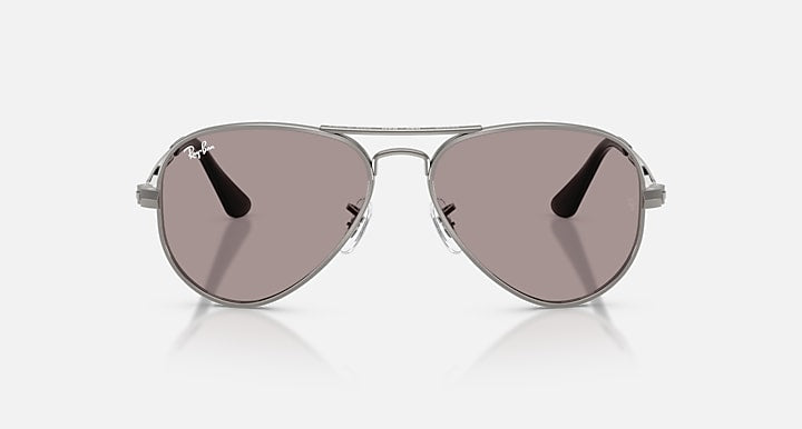 Ray-Ban AVIATOR MAX SUMMER CAPSULE Gunmetal with Violet Solid Color lenses - Front