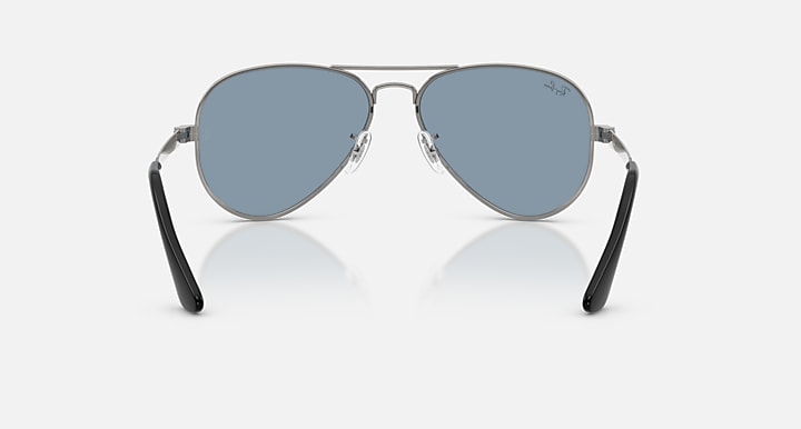 Ray-Ban AVIATOR MAX SUMMER CAPSULE Gunmetal with Blue Solid Color lenses - Back