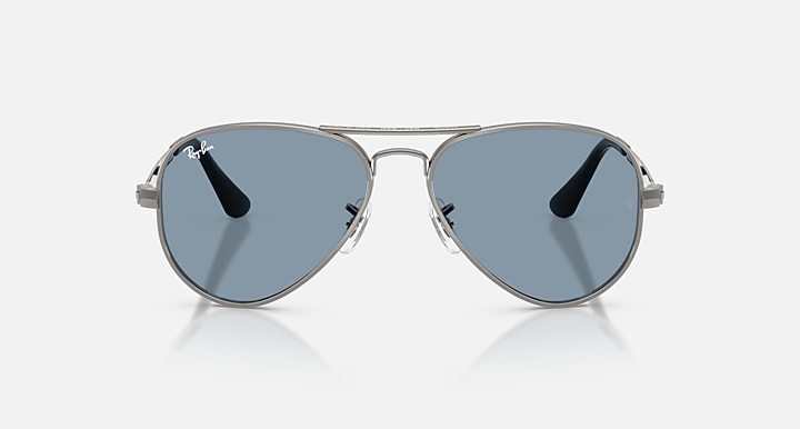 Ray-Ban AVIATOR MAX SUMMER CAPSULE Gunmetal with Blue Solid Color lenses - Front