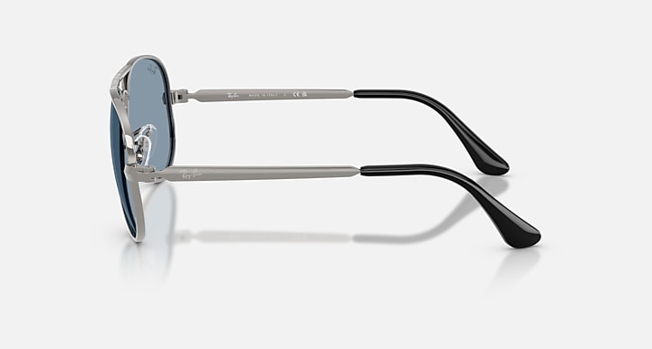 Ray-Ban AVIATOR MAX SUMMER CAPSULE Gunmetal with Blue Solid Color lenses - Lateral