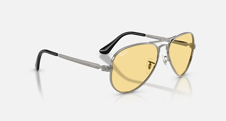 Ray-Ban AVIATOR MAX SUMMER CAPSULE Gunmetal with Yellow Solid Color lenses - Alternative