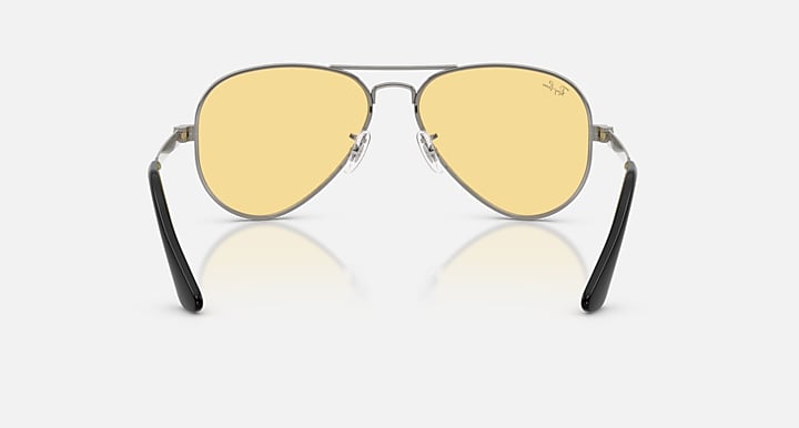 Ray-Ban AVIATOR MAX SUMMER CAPSULE Gunmetal with Yellow Solid Color lenses - Back
