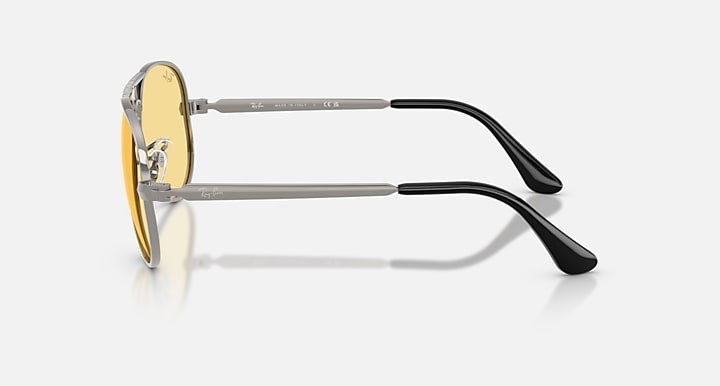 Ray-Ban AVIATOR MAX SUMMER CAPSULE Gunmetal with Yellow Solid Color lenses - Lateral