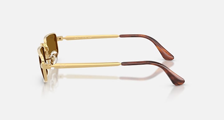 Ray-Ban RB3927 BY A$AP ROCKY Arista Gold with Brown Solid Color lenses - Lateral