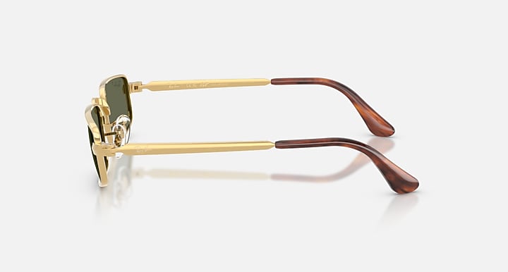 Ray-Ban RB3927 BY A$AP ROCKY Arista Gold with Green Polarized Solid Color lenses - Lateral