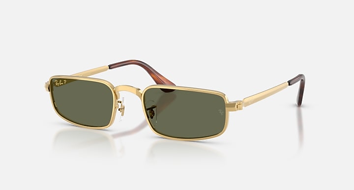 Ray-Ban RB3927 BY A$AP ROCKY Arista Gold with Green Polarized Solid Color lenses - Quarter