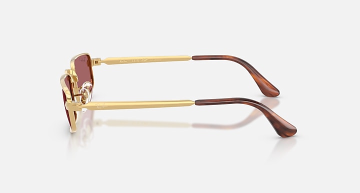 Ray-Ban RB3927 BY A$AP ROCKY Arista Gold with Purple Polarized Solid Color lenses - Lateral