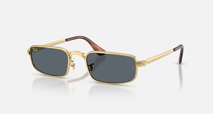 Ray-Ban RB3927 BY A$AP ROCKY Arista Gold with Blue Solid Color lenses - Quarter