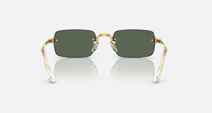 Ray-Ban RB3928 BY A$AP ROCKY Arista Gold with Dark Green Solid Color lenses - Back