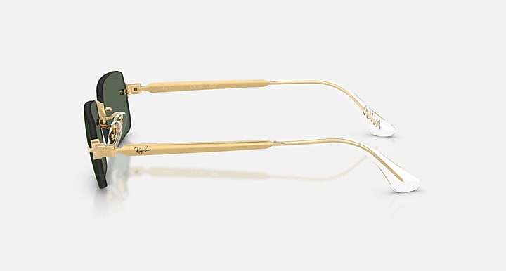 Ray-Ban RB3928 BY A$AP ROCKY Arista Gold with Dark Green Solid Color lenses - Lateral