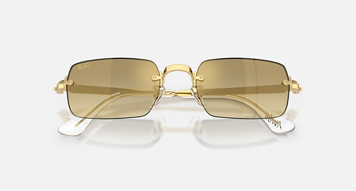 Ray-Ban RB3928 BY A$AP ROCKY Arista Gold with Gradient - Mirror Gradient lenses - Closed Front