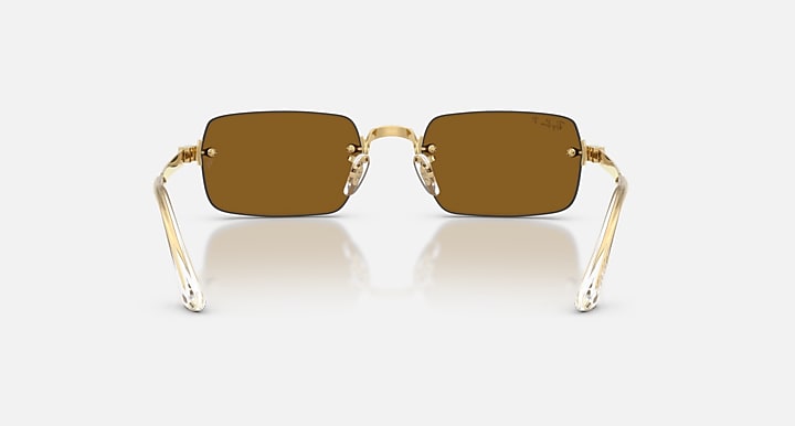 Ray-Ban RB3928 BY A$AP ROCKY Arista Gold with Dark Brown Polarized Solid Color lenses - Back