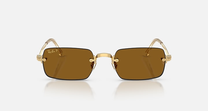 Ray-Ban RB3928 BY A$AP ROCKY Arista Gold with Dark Brown Polarized Solid Color lenses - Front