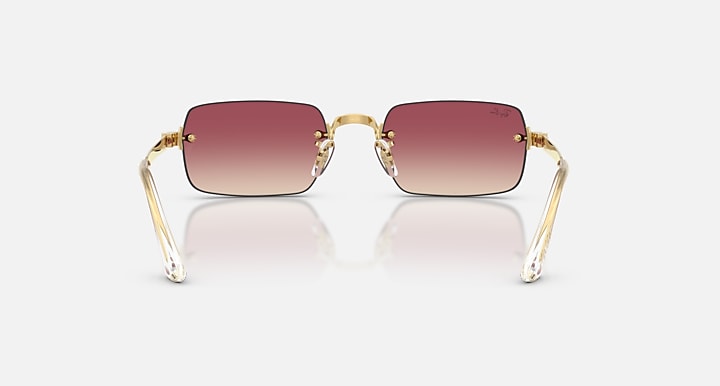 Ray-Ban RB3928 BY A$AP ROCKY Arista Gold with Clear Gradient Dark Violet Gradient - Mirror lenses - Back