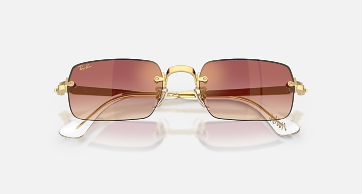 Ray-Ban RB3928 BY A$AP ROCKY Arista Gold with Clear Gradient Dark Violet Gradient - Mirror lenses - Closed Front