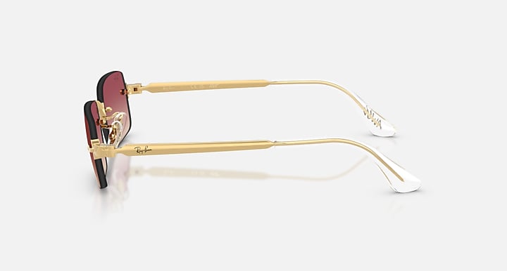 Ray-Ban RB3928 BY A$AP ROCKY Arista Gold with Clear Gradient Dark Violet Gradient - Mirror lenses - Lateral