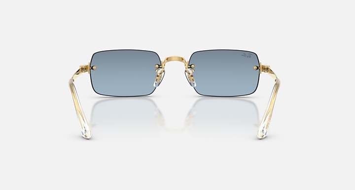 Ray-Ban RB3928 BY A$AP ROCKY Arista Gold with Blue Gradient Dark Grey Gradient - Mirror lenses - Back