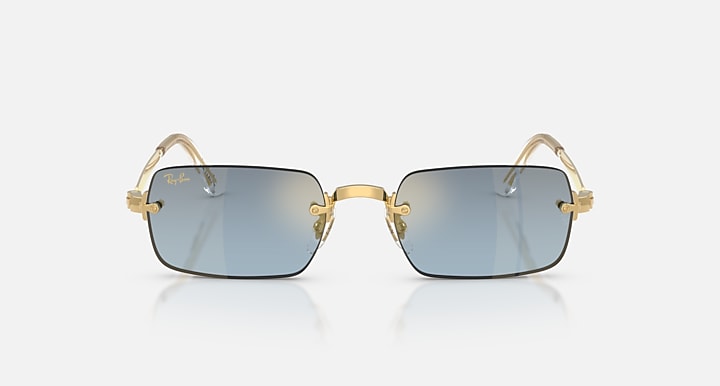 Ray-Ban RB3928 BY A$AP ROCKY Arista Gold with Blue Gradient Dark Grey Gradient - Mirror lenses - Front