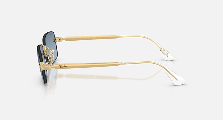 Ray-Ban RB3928 BY A$AP ROCKY Arista Gold with Blue Gradient Dark Grey Gradient - Mirror lenses - Lateral