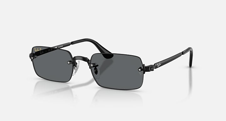 Ray-Ban RB3928 BY A$AP ROCKY Black with Dark Grey Polarized Solid Color lenses - Quarter