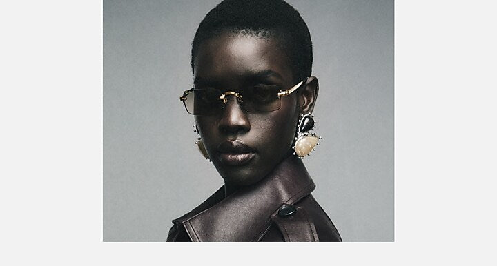 Ray-Ban RB3928 BY A$AP ROCKY Arista Gold with Dark Brown Polarized Solid Color lenses - On model