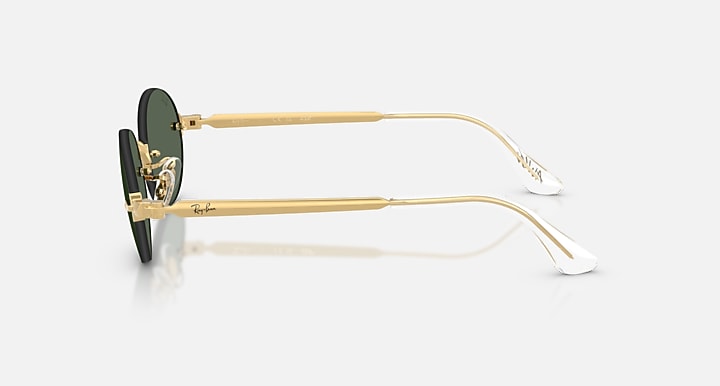 Ray-Ban RB3929 BY A$AP ROCKY Arista Gold with Dark Green Solid Color lenses - Lateral