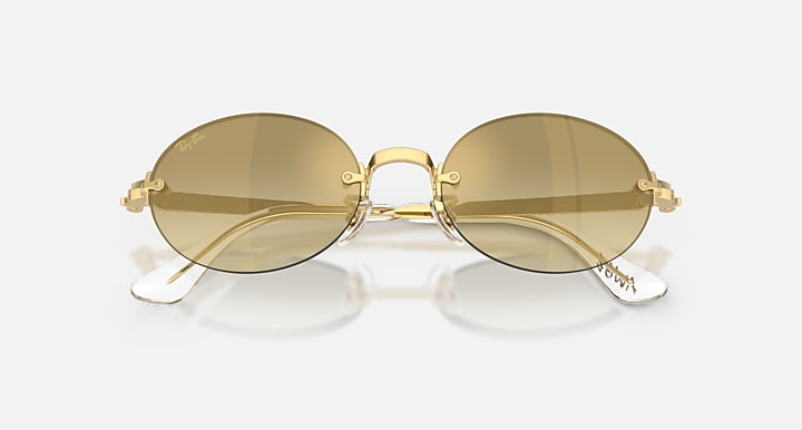 Ray-Ban RB3929 BY A$AP ROCKY Arista Gold with Gradient - Mirror Gradient lenses - Closed Front