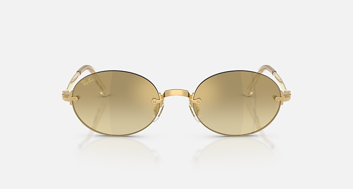 Ray-Ban RB3929 BY A$AP ROCKY Arista Gold with Gradient - Mirror Gradient lenses - Front