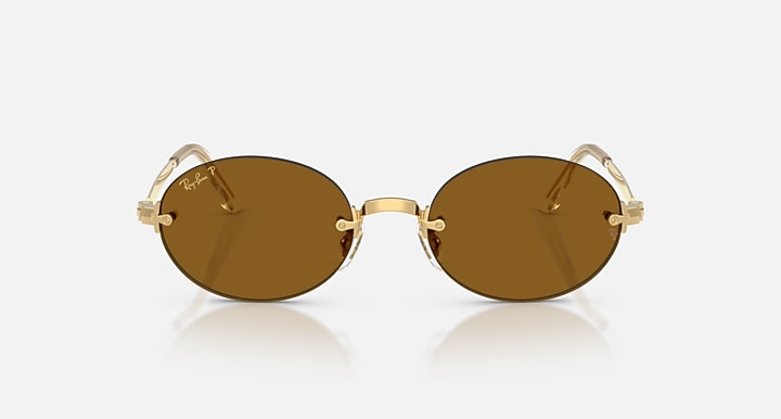 Ray-Ban RB3929 BY A$AP ROCKY Arista Gold with Dark Brown Polarized Solid Color lenses - Front