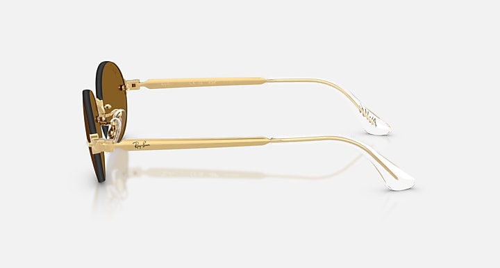 Ray-Ban RB3929 BY A$AP ROCKY Arista Gold with Dark Brown Polarized Solid Color lenses - Lateral