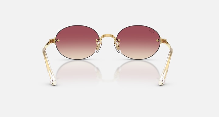 Ray-Ban RB3929 BY A$AP ROCKY Arista Gold with Clear Gradient Dark Violet Gradient - Mirror lenses - Back