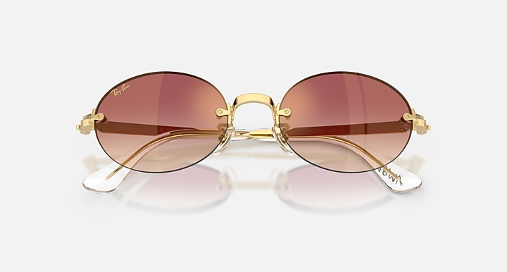 Ray-Ban RB3929 BY A$AP ROCKY Arista Gold with Clear Gradient Dark Violet Gradient - Mirror lenses - Closed Front