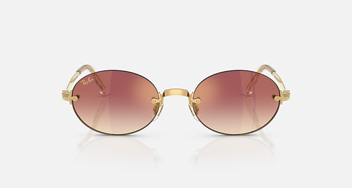 Ray-Ban RB3929 BY A$AP ROCKY Arista Gold with Clear Gradient Dark Violet Gradient - Mirror lenses - Front