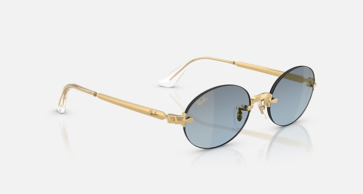 Ray-Ban RB3929 BY A$AP ROCKY Arista Gold with Blue Gradient Dark Grey Gradient - Mirror lenses - Alternative