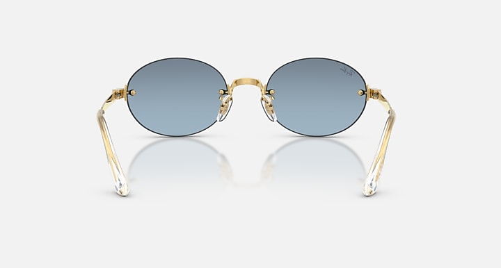 Ray-Ban RB3929 BY A$AP ROCKY Arista Gold with Blue Gradient Dark Grey Gradient - Mirror lenses - Back