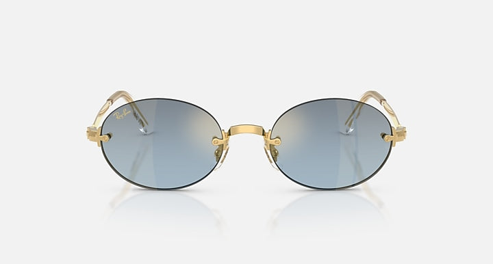 Ray-Ban RB3929 BY A$AP ROCKY Arista Gold with Blue Gradient Dark Grey Gradient - Mirror lenses - Front