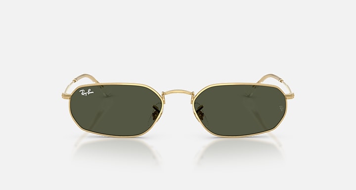 Ray-Ban RB3947 Arista Gold with Green Solid Color lenses - Front