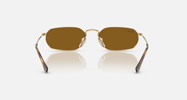 Ray-Ban RB3947 Arista Gold with Brown Solid Color lenses - Back