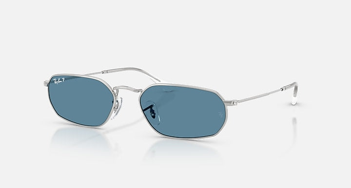 Ray-Ban RB3947 POLARIZED+ LENSES Silver with Polarized+ Blue Polarized+ lenses - Quarter