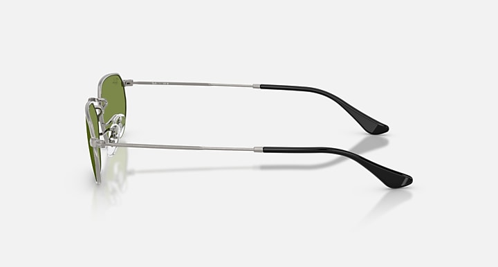 Ray-Ban RB3947 Gunmetal with Green Solid Color lenses - Lateral