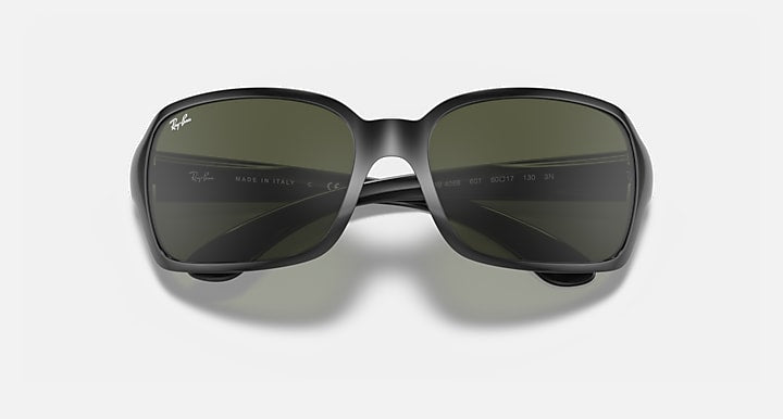 Ray-Ban RB4068 Black with G-15 Green Solid Color lenses - Closed Front