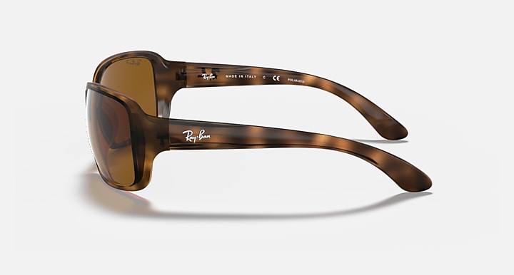 Ray-Ban RB4068 Havana with Brown Polarized Solid Color lenses - Lateral