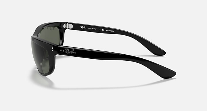 Ray-Ban BALORAMA Black with G-15 Green Polarized Solid Color lenses - Lateral